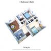 2 Bedrooms 1 Bath A